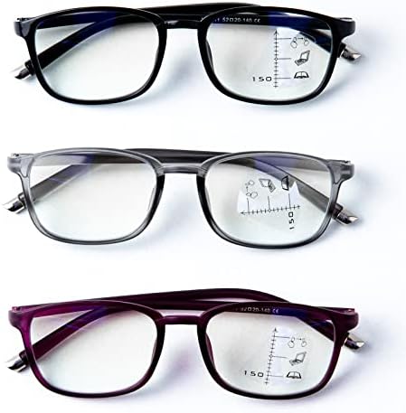 Прогресивни чаши за мултифокално читање за жени и мажи, читатели на бифокални мултифокуси со сина светлина што блокира лесни очила