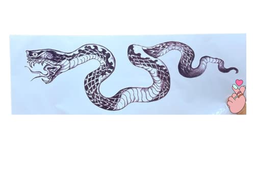 Јеагошопинг Привремена Тетоважа Со Змија Голема Големина Црн Питон Анаконда Лажна Рака Нога Вратот Тело Уметност - една ставка