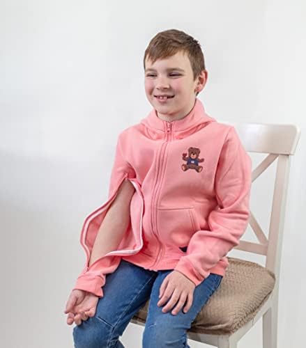 Mandmcares Детска топла јакна од хемодијализа | Худи за пристап до порта за дијализа за дијализа за облека со хемо -облека | Двонасочен