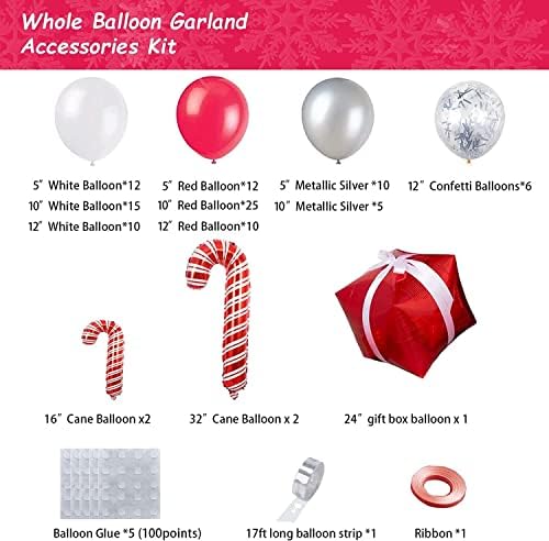 2 сет Божиќен балон Гарланд лак комплет