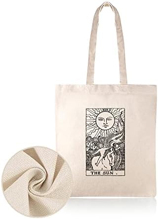 Платно торбички торби тарот картички Сонце и месечина торба естетска гроздобер женски платно намирници за купување торби со рачки
