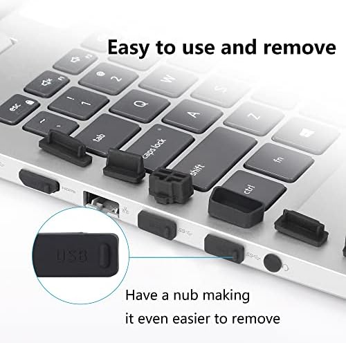 Gelrhonr лаптоп за стоп за прашина, USB капачиња за прашина, приклучок за прашина од лаптоп силиконски за паметен телефон, лаптоп, не