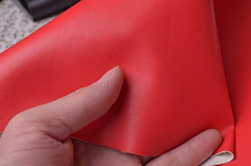 Црвена - ткаенина од кожа за шиење на кожа за чанти за чанти од чанти од чанти - Дебелина 0,6 мм