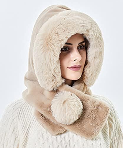 Јекеј жени зимска шамија капа за топли за снег, плетена ски -капа, балаклава плетена череп капа од гравчиња