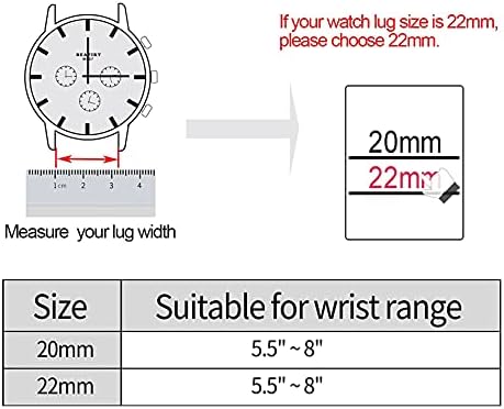 JBR Брза за часовници за часовници, 20мм 22мм Универзален потспроизводен оригинален кожен силиконски хибриден маж замена на зглобот со