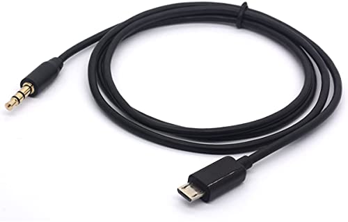 Piihusw Micro USB до 3,5 mm кабел - злато позлатен 3 пол 3,5 mm машки до микро Б Машки автомобил Aux Audio Extension Extension