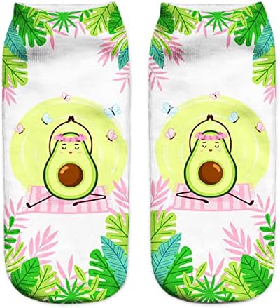 Девојки смешни новини чорапи на глуждот женски слатки забавни образец со ниско сечење авокадо сончоглед со ниско сечење чорап Божиќен подарок