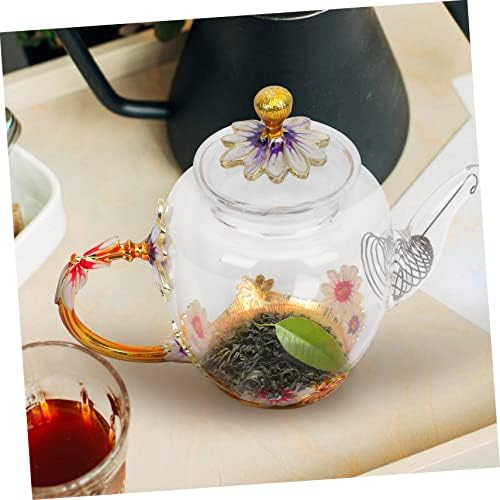 Зеродеко емајл чајник стакло чајник изолиран чајник гроздобер чајник емајл софтвер чај котел со чај котел со цвеќиња чај чај