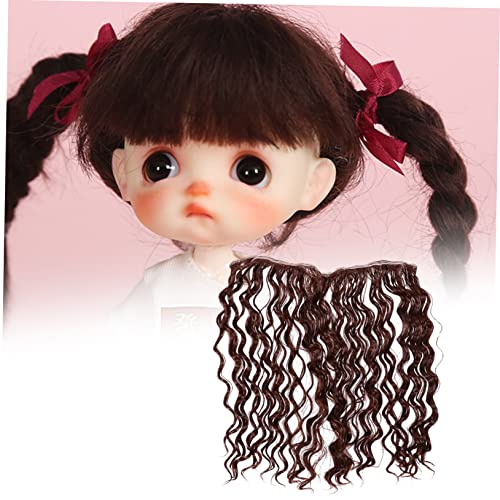 Toyvian 2 парчиња перика за кукли Американски кукли Алатка за правење лажни коса за кукли DIY додаток со висока температура жица Соединетите