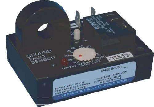 CR Магнетика CR7310-LH-24D-660-B-CD-ELR-I Сензор За Заземјување Реле Со Внатрешен Трансформатор, 24 VDC, Брава На Високо Патување,