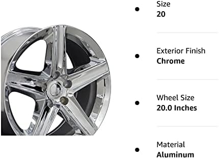 ОЕ Wheels LLC 20 инчен облик се вклопува во Wheelип Гранд Чероки тркало JP06 20X9 Chrome Wheel Hollander 9082