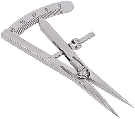 Мерач на мерач на маркер, не'рѓосувачки челик што може да се постави со фино маркер, алатка за мерење на компас за кожен растојание