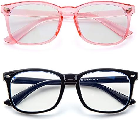Сина Светлина Блокирање Очила Квадратни Жени Мажи 2 Пакет Мода Анти Сини Зраци Компјутерска Игра Стаклеа