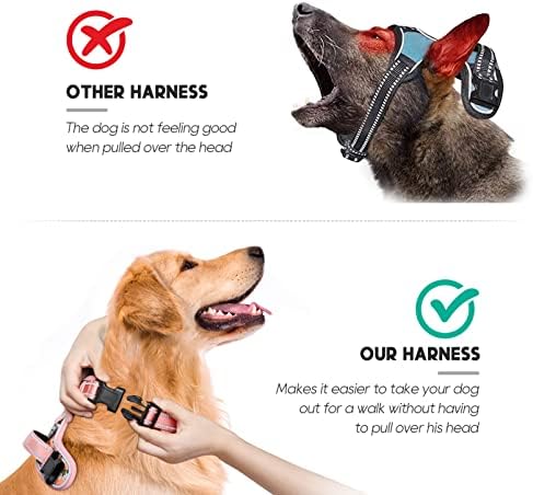 Timos Dog Harness, без влечење домашно милениче со 2 клипови за поводник, 3 прицврстувачи за прилагодување на мекиот елек на кучиња,