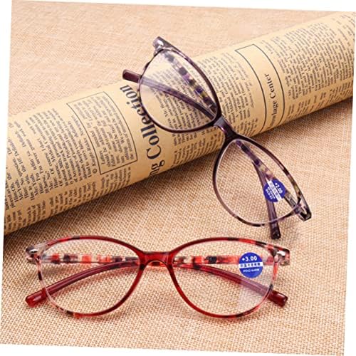 Исцелени 2 парчиња Очила За Читање Жени Сини Светлосни Очила Сини Блокаторски Очила Модни Очила Против Напрегање На Очите