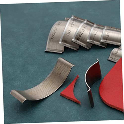 Jardwe 10 парчиња плитки тркалезни ножеви алатка за калапи DIY алатки за појас за појас за удар на патеката за удар, сечење кожа тркалезна