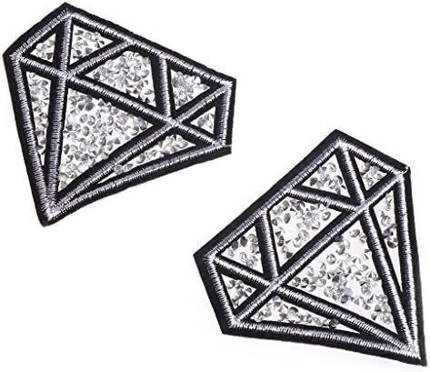 Xisaok топла дупчење дијамантски перки извезено железо на закрпи за облека DIY