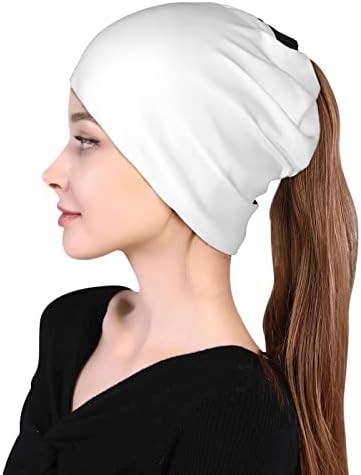 Асиг плетена капа со смешна половина црна и половина бела дизајн капа за мажи жени