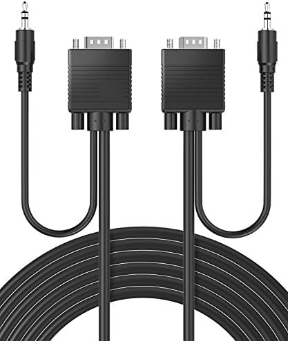 VGA кабел машко кај машки со 3,5 мм аудио - 15 -ти