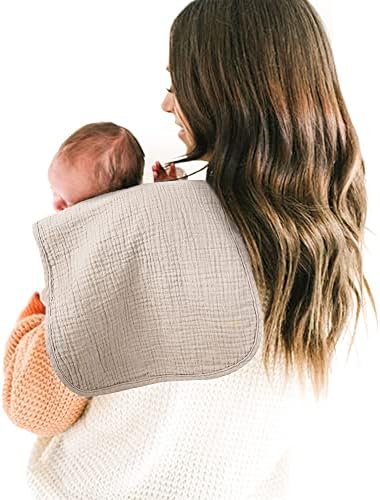 Конси Муслин Бебе Подригнување Крпи Поставува За Унисекс-6 Пакет Големи Памук Подригнување Облека За Новороденче, Бебе Девојки