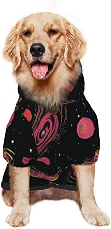 Голем Куче Дуксер Млечен Пат-Ѕвездено Небо Облека За Миленичиња Џемпер Со Капа Мека Мачка Облека Палто Голем