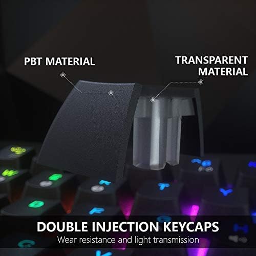Dierya DK61 Pro 60% Механичка тастатура за игри, Wired/Безжична/Bluetooth тастатура, 61 клучеви RGB Mini тастатура за позадинско