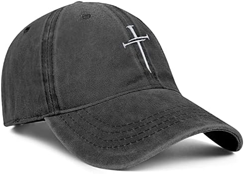 Христијански капи нокти крст Исус капа везена капа за бејзбол капа што може да се прилагоди на вкрстените капачиња за мажи за жени