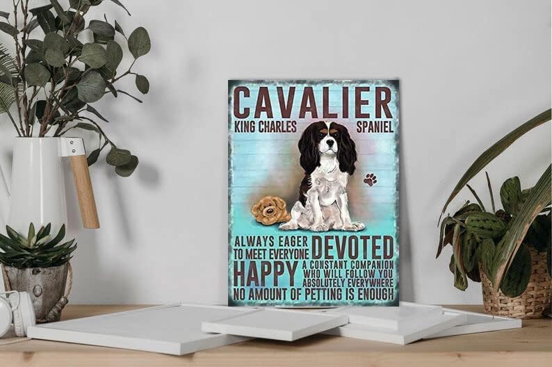 Геуки Гроздобер лимен знак метал Постер плакета Кавалиер кралот Чарлс Спаниел куче животно метал знак железо сликарство ретро wallид