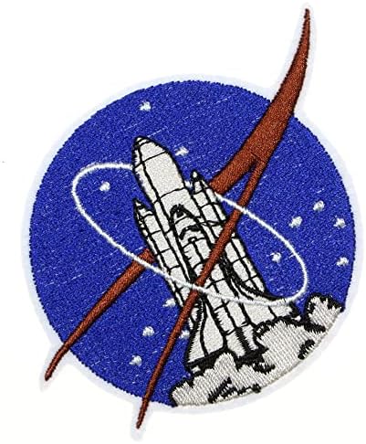 JPT - NASA стилски вселенски брод ракета галаксиска везена аплика железо/шиење на закрпи значка симпатична лого -лепенка на елек јакна капаче