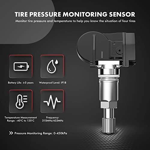 А-премиум сензор за мониторинг на притисок на гумите, компатибилен со Mazda MX-5 Miata 2009-2014 L4 2.0L