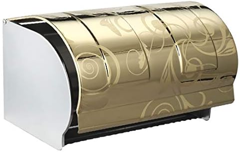 Нов Лон0167 200ммх120ммх120мм 304 Држач за Тоалетна Хартија од Нерѓосувачки Челик w Покрие Златен Тон(200ммх120ммх120мм 304 Еделштал