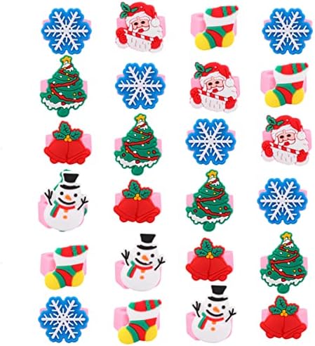 Абоофан детски играчки Цртани филмови Божиќни прстени Декоративни желе прстенен прстен снежен човек Божиќ дрво Снегулка Дедо Мраз