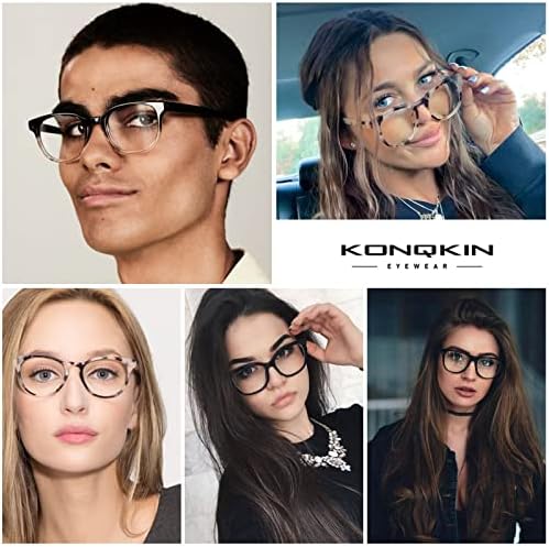Konqkin сини светлосни очила за жени мажи мачки око рамка-анти-очите UV сјај компјутерски игри мода мода трендовски трендовски