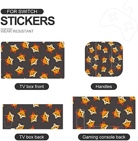 FOX FACE Cute Star Decal Decal налепници Покријте ја заштитната плоча на кожата за Nintendo Switch