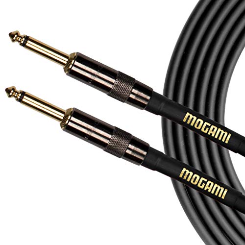 Кабел за звучник за засилувач на златниот звучник Mogami-20, кабел за звучникот од 1/4 TS, златни контакти, директно конектори, 20