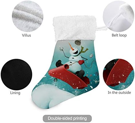 Алаза Божиќни чорапи Божиќ или Нова Година Класик Класик Персонализирани мали декорации за порибување за семејни сезонски празници за забави Декор