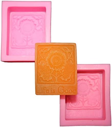 Lvdge 2 пакет сончогледен силиконски сапун за сапун за правење сапун од сапун за кожа, сапун за сапун и ароматерапија