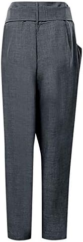 Панталони од 90 тите За Жени Секојдневен Висок Лабав Струк Нагоре Една Цврста Панталони Женски Памучни Панталони За Истегнување