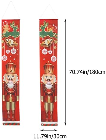SDFGH 1 пар Банери за Божиќни врата на оревци за оревици за обележја на вратата на вратите