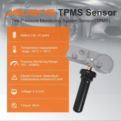 Сензорот TPMS се вклопува во Buick Cadillac Chevy GMC Pontiac Saturn, System System System System System за мониторинг на притисок од