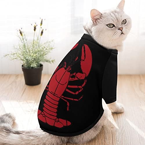 Смешноста на црвената јастог печати дуксер за домашно милениче со џемпери за пулвер пулвер за кучиња мачка со дизајн