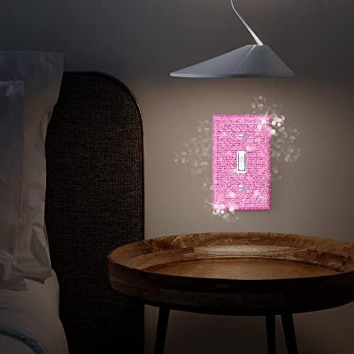 Leezmark Сјајно розово розово светло прекинувач за светло покритие декоративно декоративни капаци на плоча за жени
