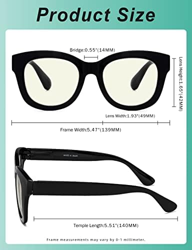 Очила Заштедете 10% на 4 Квадратни Читачи На Компјутери И Преголеми Очила За Филтрирање На Сина Светлина