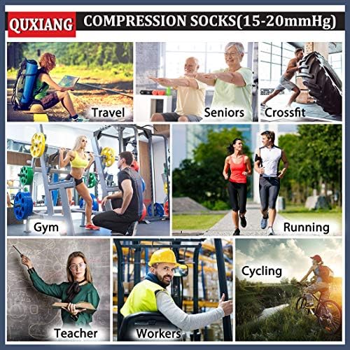 Copsiang Copression Coompress Cops за циркулација на жени и мажи - Најдобро за водење на атлетски велосипедизам - 15-20 mmHg
