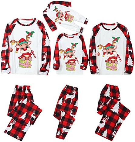 Тато Облека За Спиење За Божиќ Семејство Појавување Пижами Симпатична Голема Глава Елен Fall Појавување На Пижами За Семејството