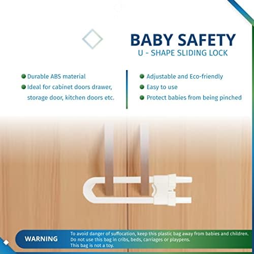 Безбедносни брави во форма на УТУ, брави за докажување на деца и бебе за кујна, бања, ормани, фрижидери, врати, рачки и копчиња,