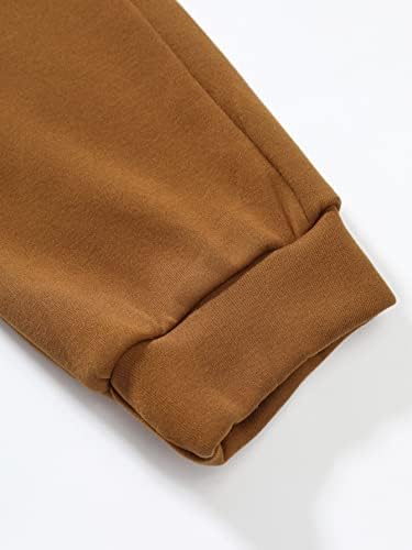 Горглитер машка 2 парчиња облека во боја блок графички термички наредени џемпери и патеки за џемпери