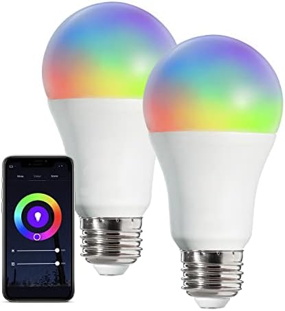Alampever LED Паметни Светилки 2700-6500K+RGBCW, Затемнети Разнобојни BR30 E26 Основни WiFi Светилки Работат Со Alexa Уред,