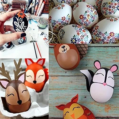 Crafare 6 инчи 9 пакувања бели занаетчиски јајца од пена мазни за пролетта на Денот на в Valentубените Велигденски празници за занаетчиство