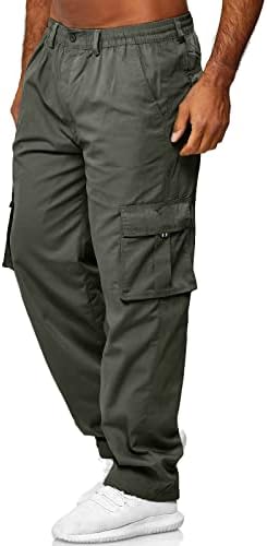 SGAOGEW MENS CARGO панталони Еластични половини Мажи за работна облека Панталони Мода повеќебојни обични комбинезони салата панталони подароци